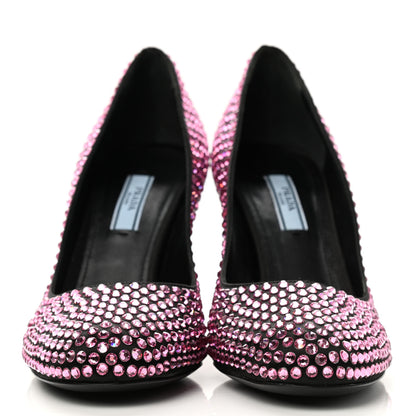 Prada Satin Crystal 85mm Pumps 37 Rosa 2 of 8