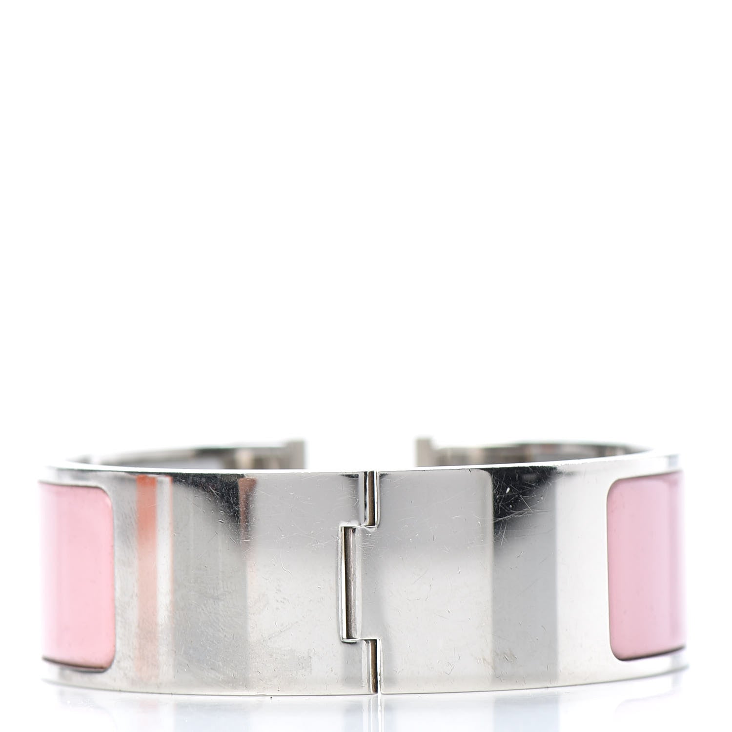 Hermes Enamel Wide Clic Clac H Bracelet PM Rose Dragee 3 of 4