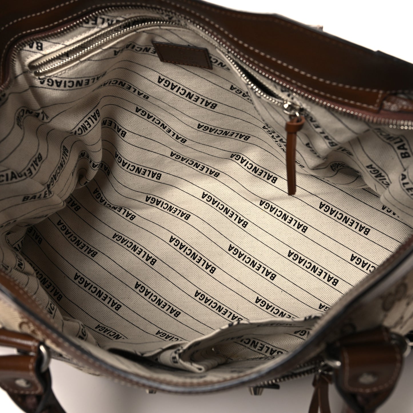 X GUCCI GG Monogram Azalea Calfskin Neo Classic Silver Hardware Medium City Beige Ebony Brown Sugar