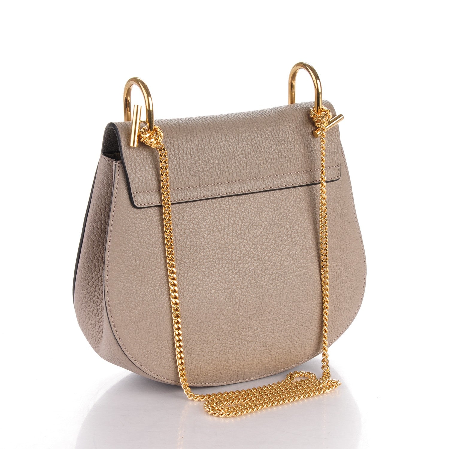 Chloe Grained Lambskin Drew Shoulder Bag Motty Grey 3 of 7