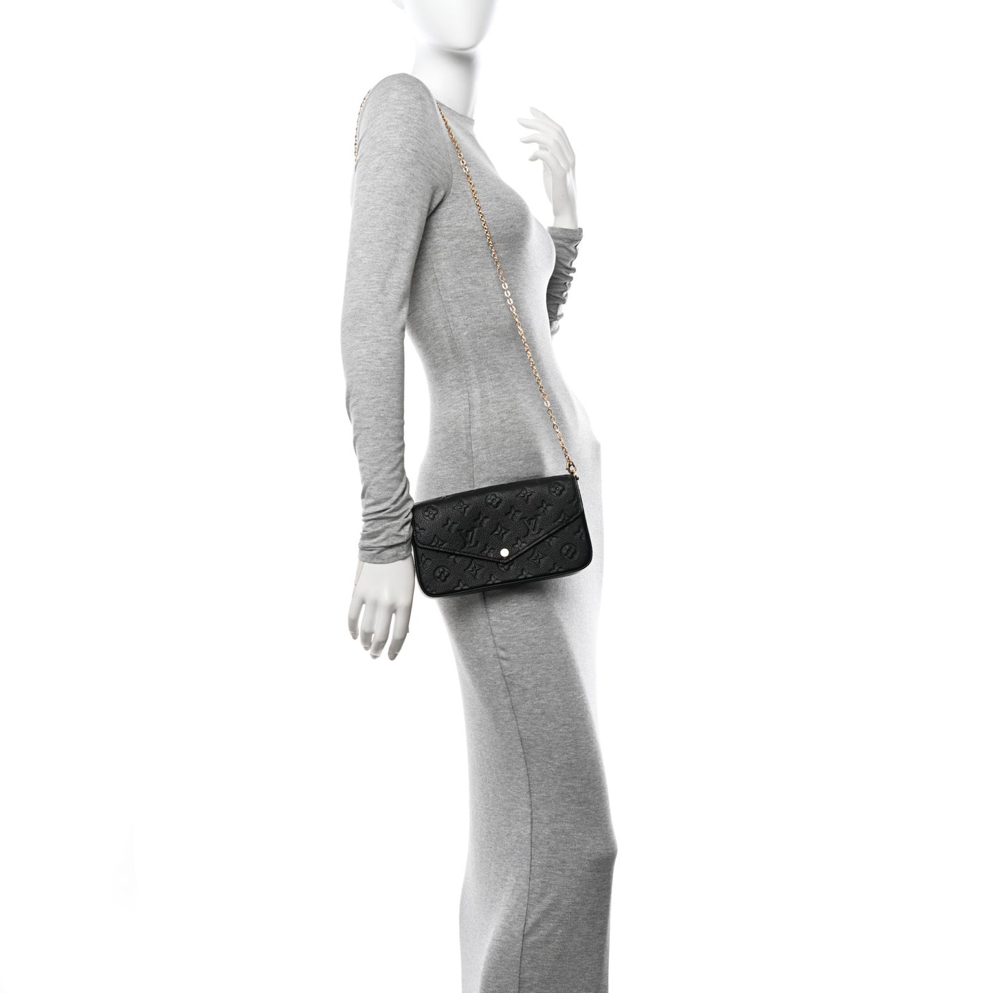 Empreinte Pochette Felicie Chain Wallet Black