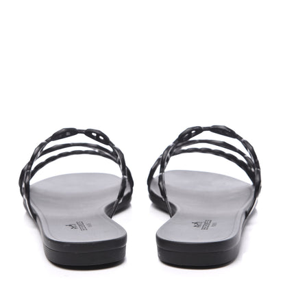 Hermes Rubber Chaine d'Ancre Rivage Sandals 37 Black 7 of 10