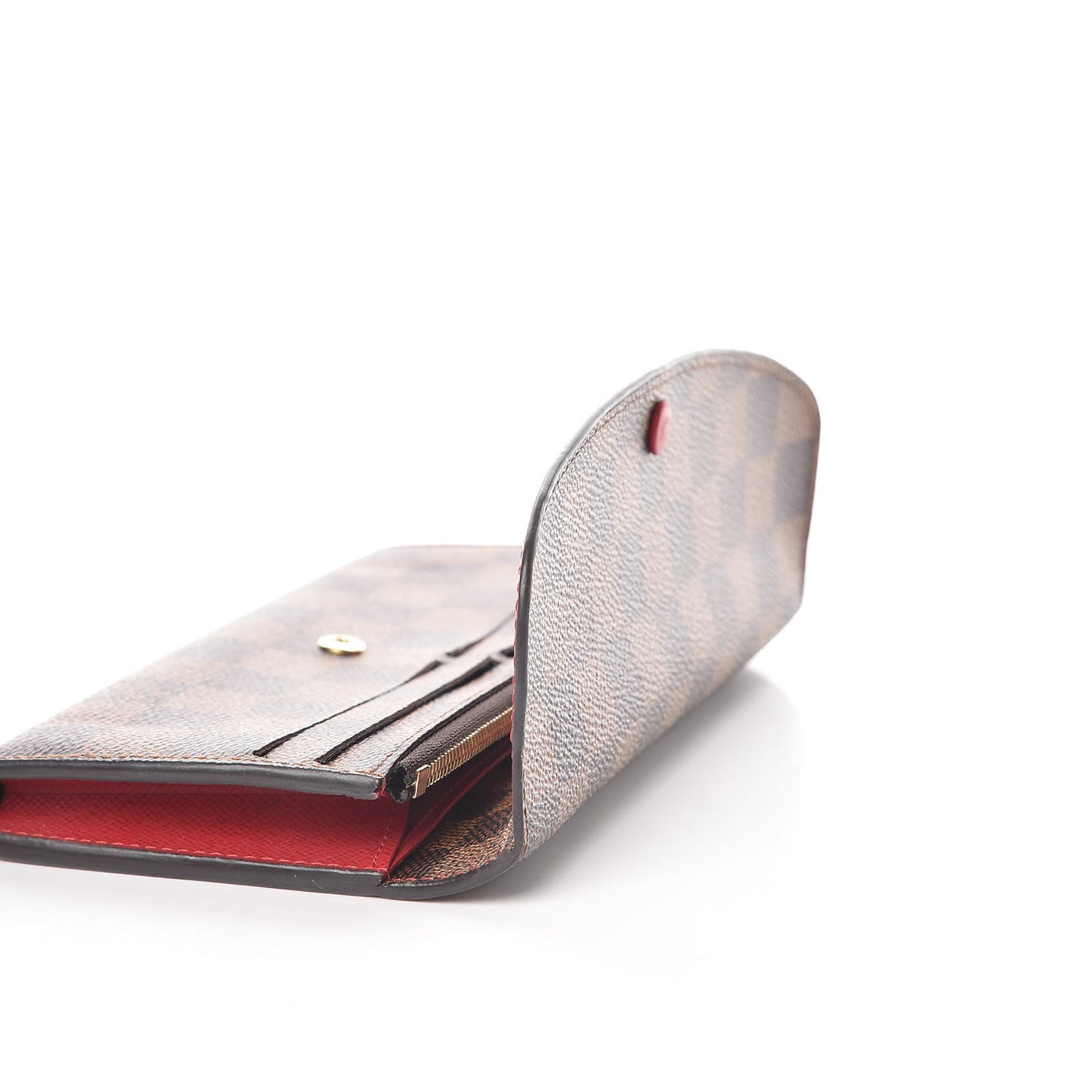 Damier Ebene Emilie Wallet Red