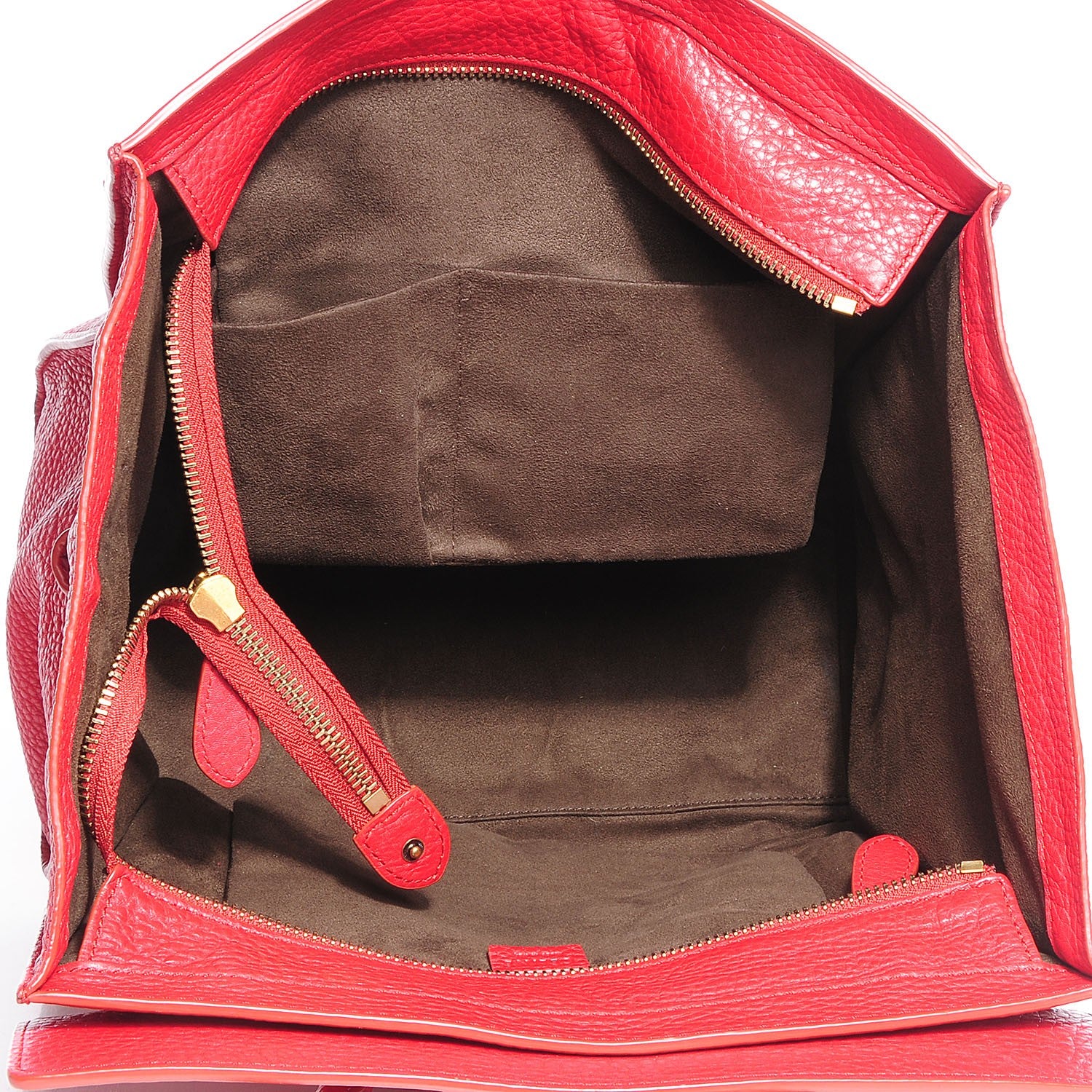 Celine Pebbled Calfskin Mini Luggage Red 8 of 8