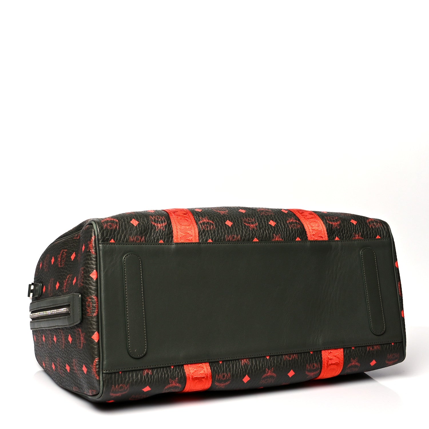 MCM Visetos Large Traveler Weekender Duffle Bag Winter Moss 4 of 12