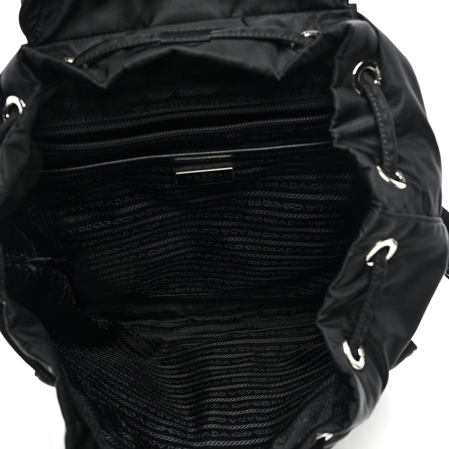 Prada Re-Nylon Saffiano Medium Backpack Black 6 of 11
