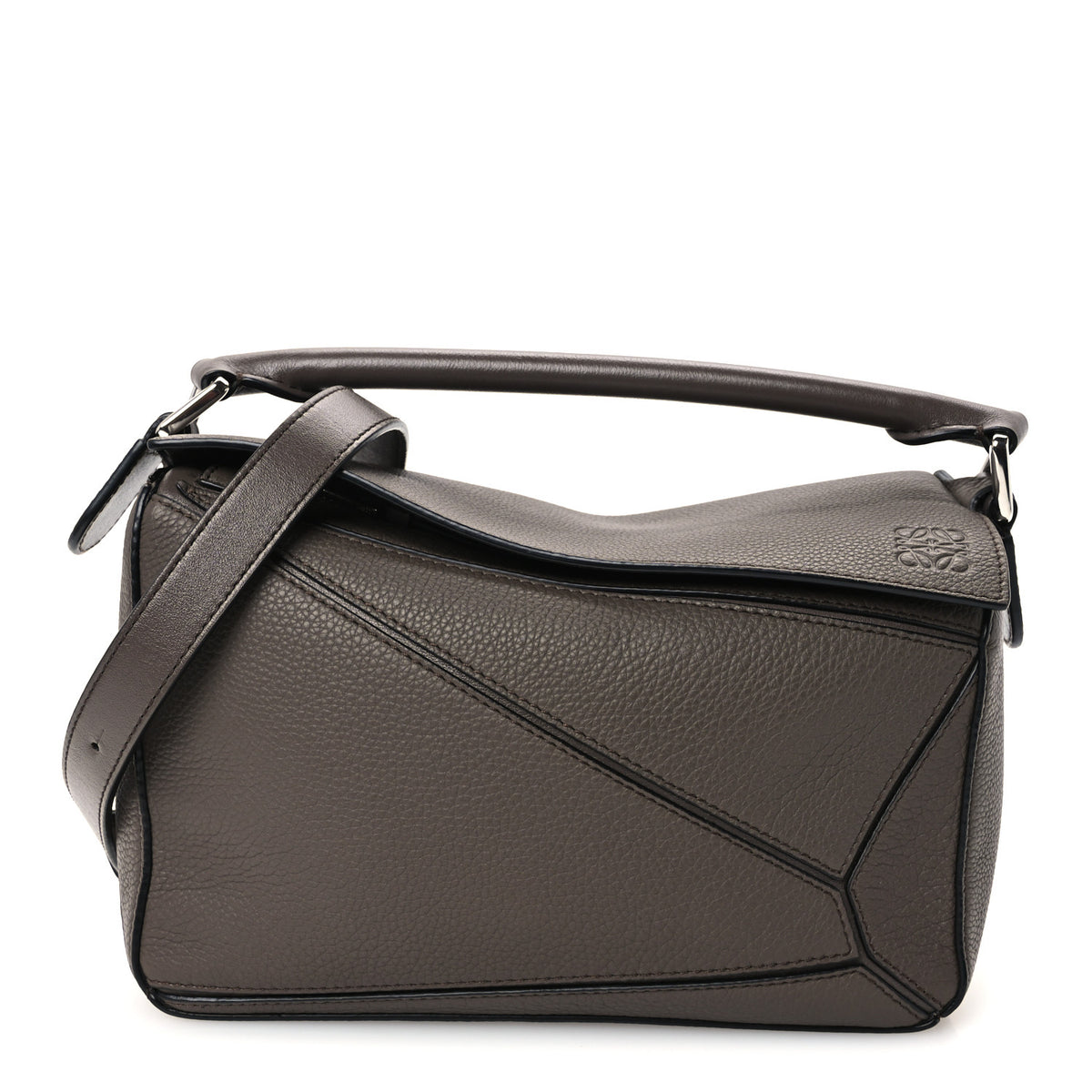 Calfskin Small Puzzle Bag Dark Taupe