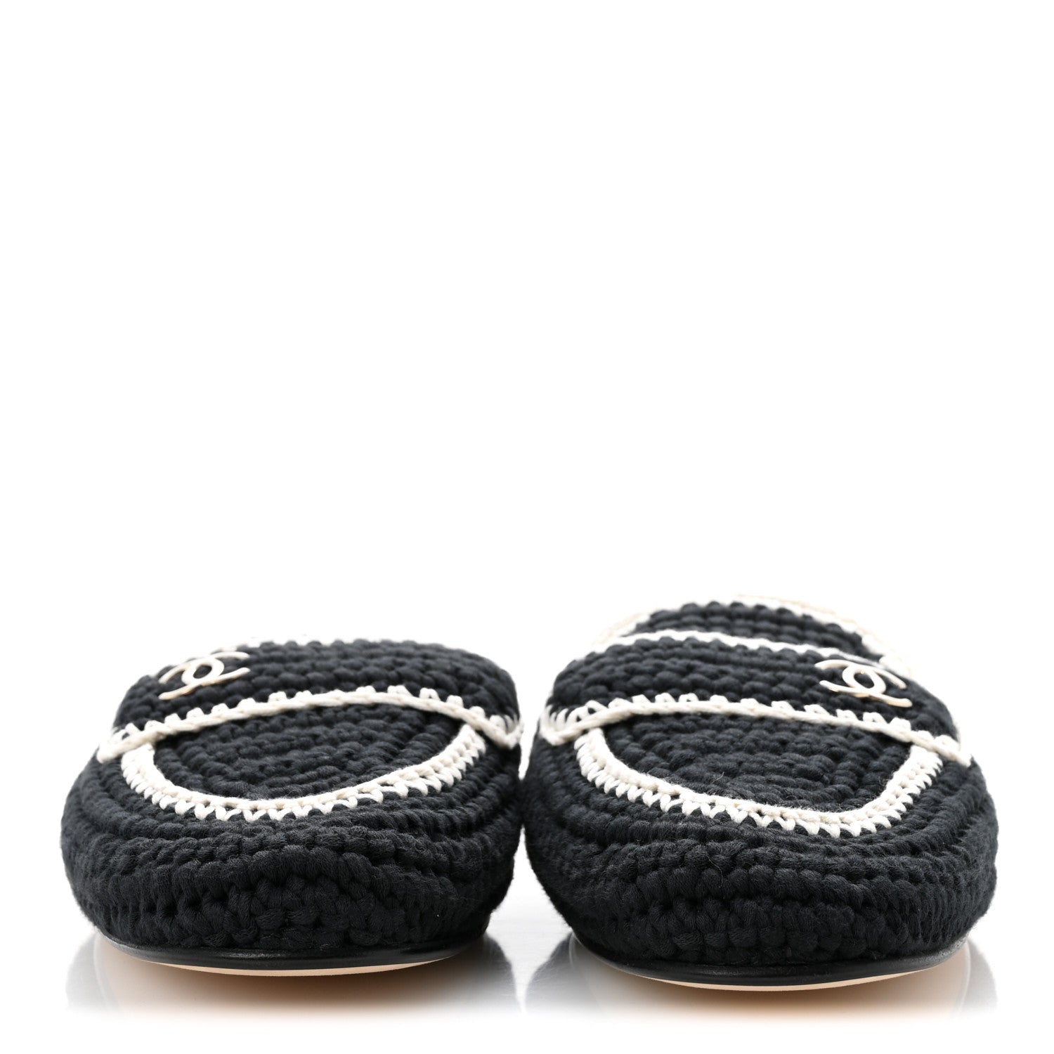 Chanel Crochet CC Mules 41 Black Ivory 1910981 – FASHIONPHILE
