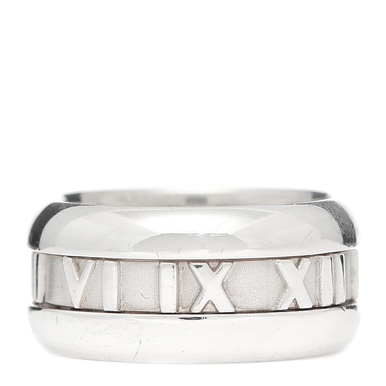 Tiffany Sterling Silver Atlas Band Ring 52 6 3 of 5