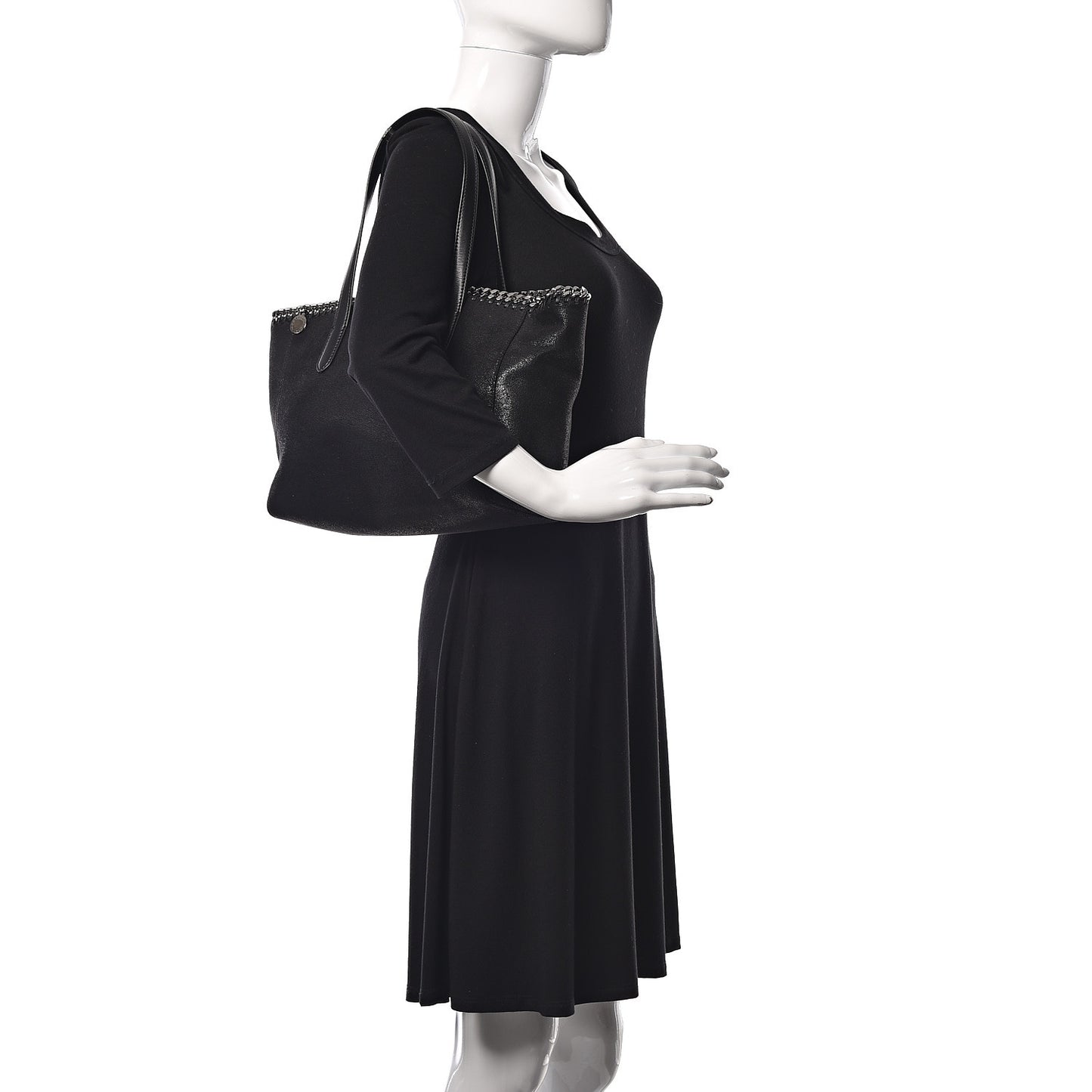 Shaggy Deer Falabella East West Shopper Tote Black