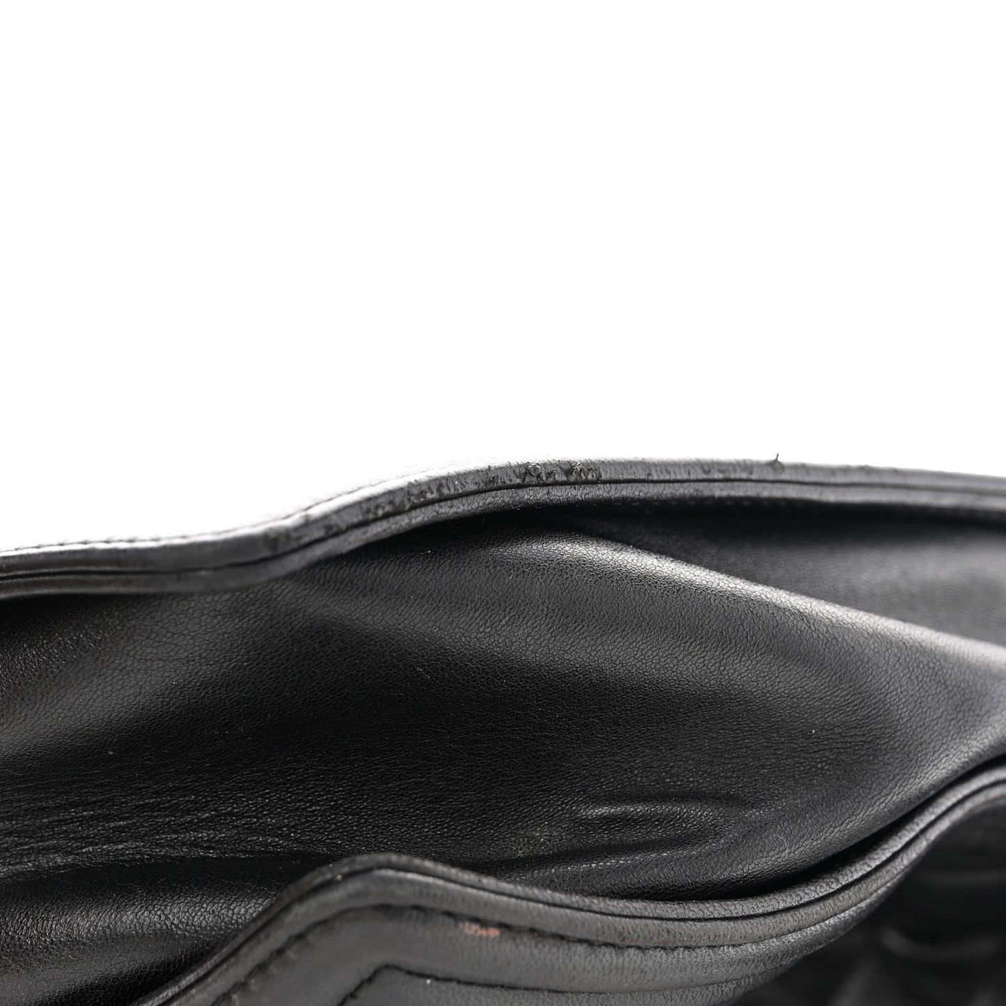 Calfskin Quilted Large Boy Flap Black