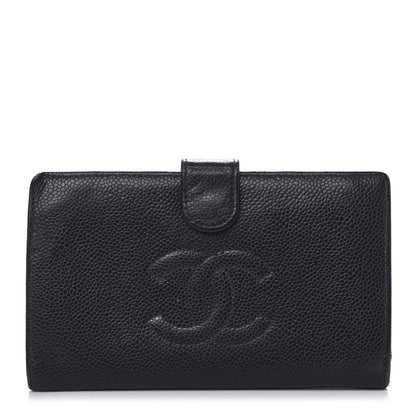 Chanel Caviar Timeless CC French Wallet Black 1 of 13
