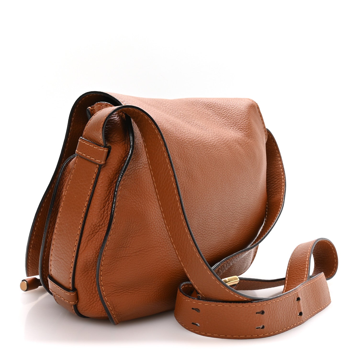 Chloe Calfskin Medium Marcie Round Crossbody Bag Tan 3 of 11
