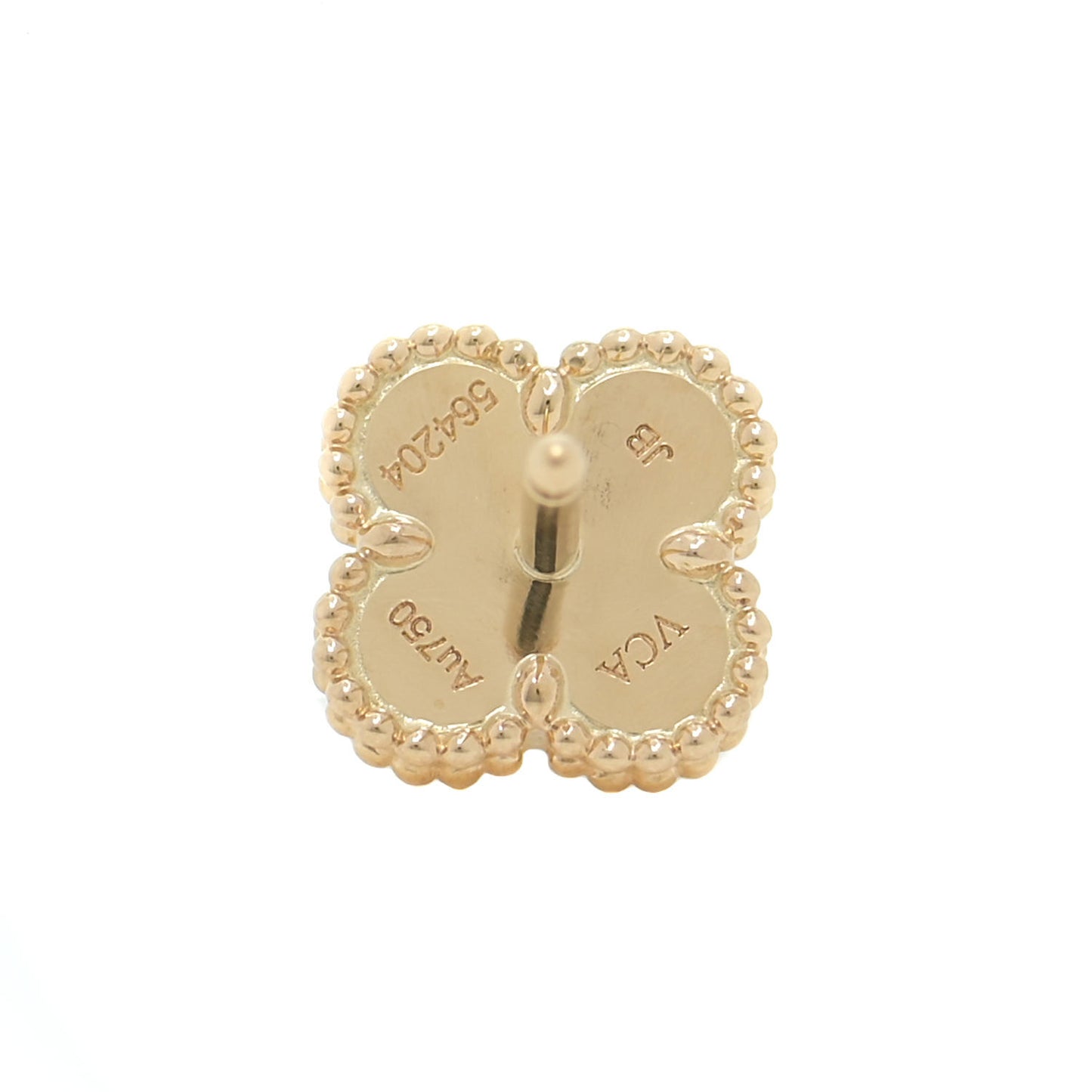 18K Yellow Gold Black Onyx Sweet Alhambra Earrings
