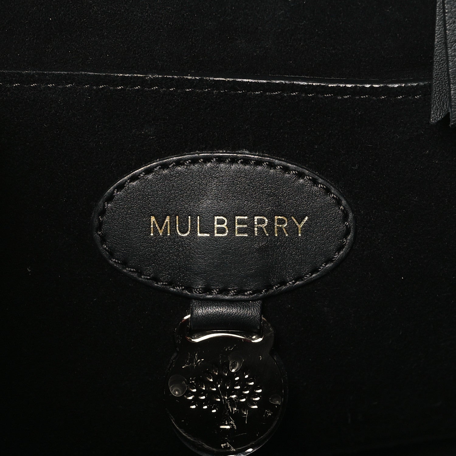 Mulberry Silky Calf Small Willow Tote Black 6 of 8