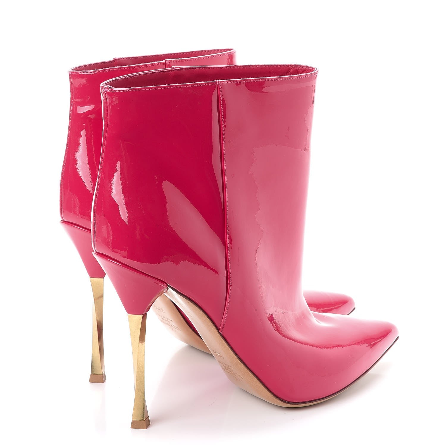 Valentino Garavani Patent Twist Heel 105mm Ankle Boots 38.5 Bouganville 4 of 10