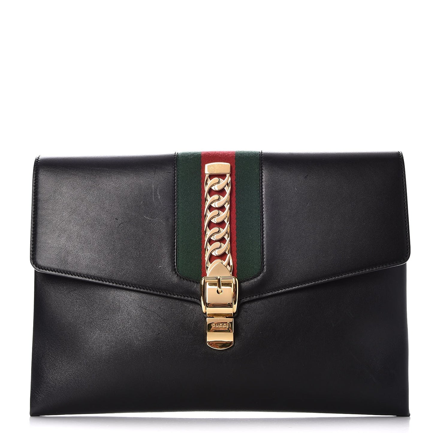 Calfskin Maxi Sylvie Clutch Black