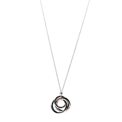Tiffany Sterling Silver Rubedo 1837 Circles Pendant Necklace 1 of 5