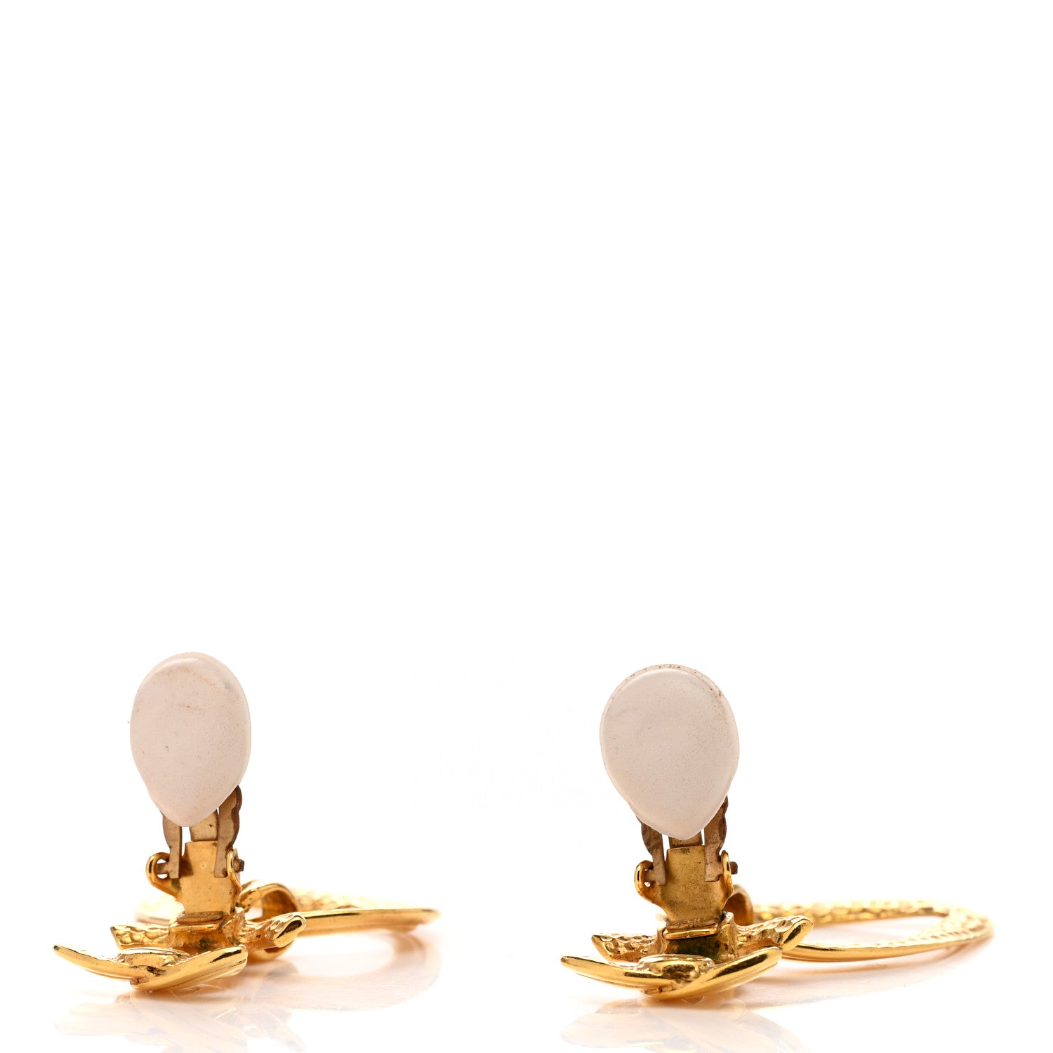 Chanel CC Drop Clip On Earrings Gold 3 of 4