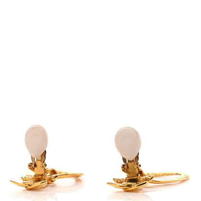 Chanel CC Drop Clip On Earrings Gold 3 of 4