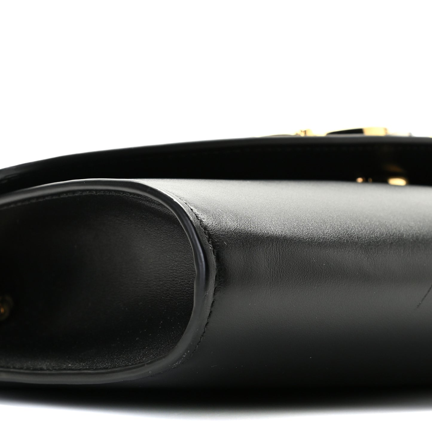 Smooth Calfskin Small Zumi Top Handle Shoulder Bag Black