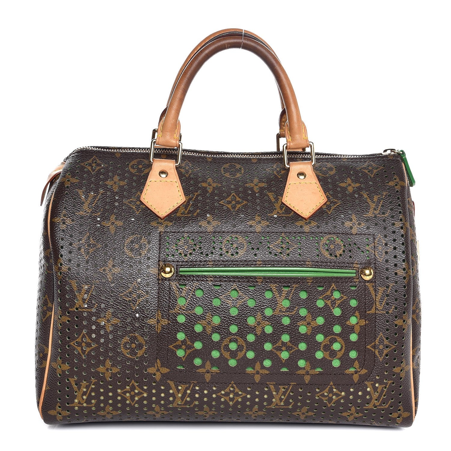 Louis Vuitton Monogram Perforated Speedy 30 Green 1 of 15