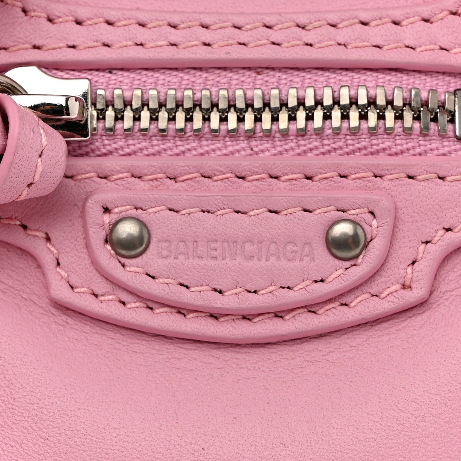 Balenciaga Smooth Calfskin Neo Classic Silver Hardware Super Nano City Crossbody Candy Pink 6 of 13