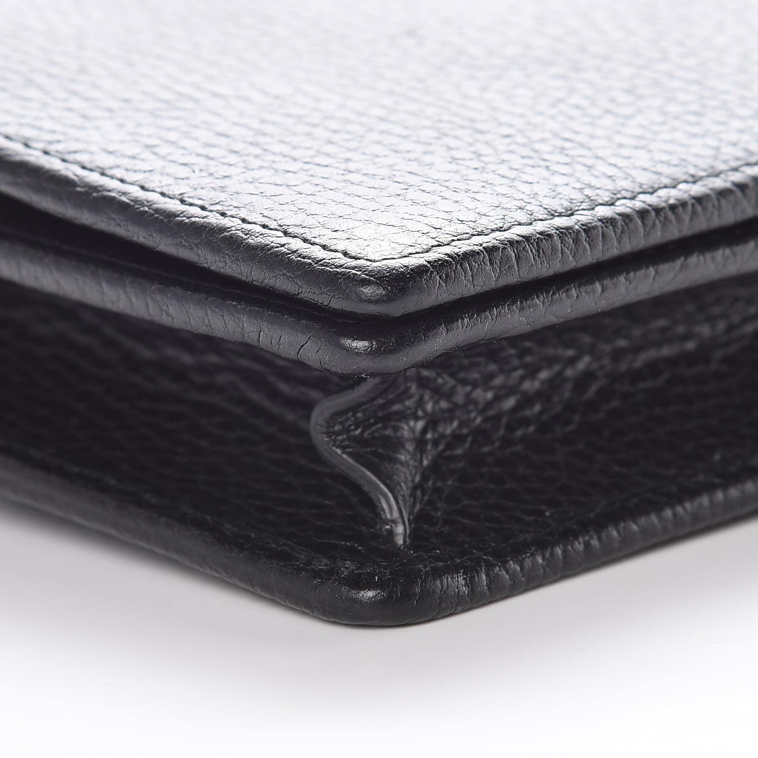 Gucci Calfskin Mini GG Marmont Chain Wallet Black 8 of 10
