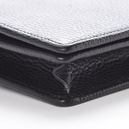 Gucci Calfskin Mini GG Marmont Chain Wallet Black 8 of 10