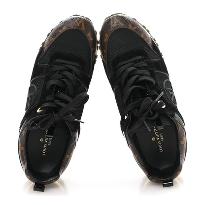 Louis Vuitton Suede Monogram Run Away Sneakers 38 Black 2 of 8