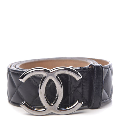 Chanel Lambskin Quilted CC Belt 80 32 Black 1 of 9