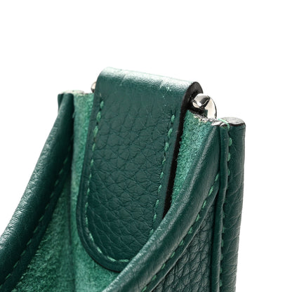 Hermes Taurillon Clemence EVELYNE III PM Malachite 12 of 12