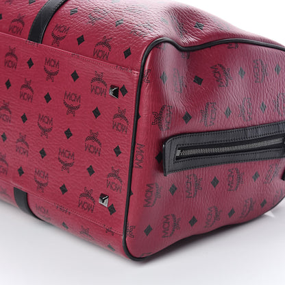 MCM Visetos Large Traveler Weekender Bag Scooter Red 6 of 10