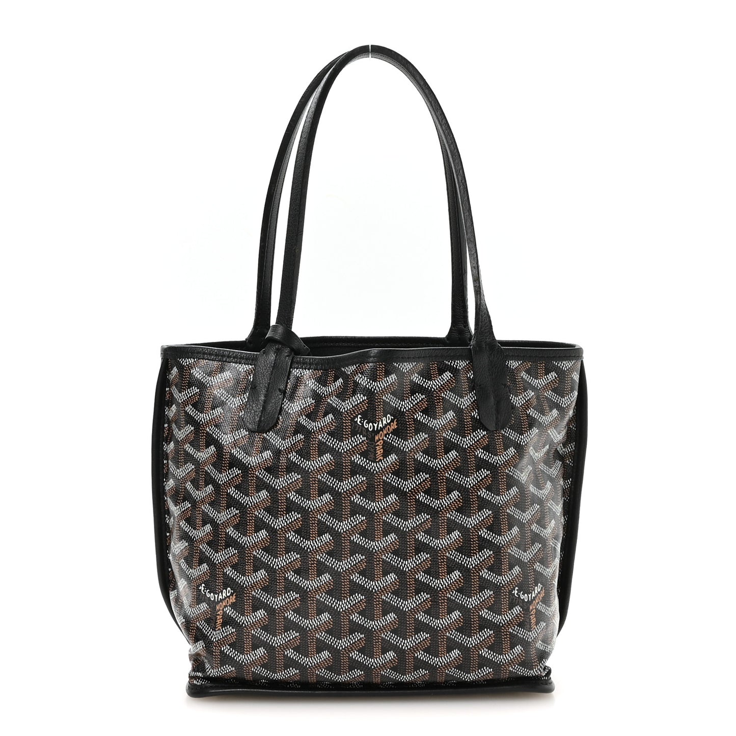 Goyardine Reversible Mini Anjou Black
