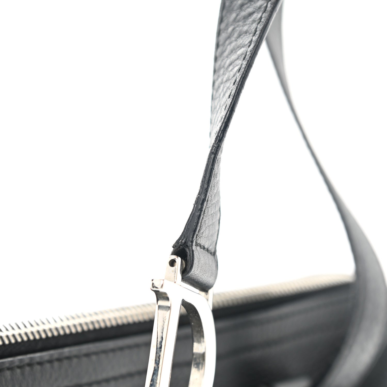 Christian Dior Calfskin Logo Charms Boston Black 11 of 13