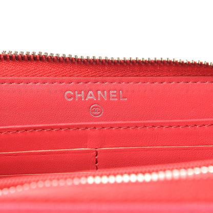 Chanel Caviar Quilted Large Gusset Zip Around Wallet Pink 6 of 11