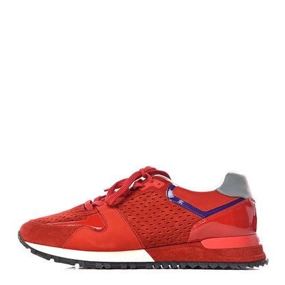 Louis Vuitton Nubuck Calfskin Perforated Run Away Sneakers 39 Rouge 1 of 8