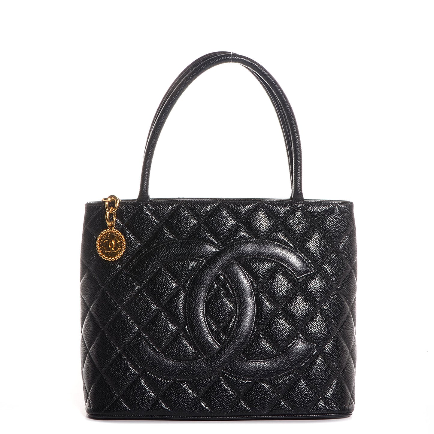 Caviar Medallion Tote Black