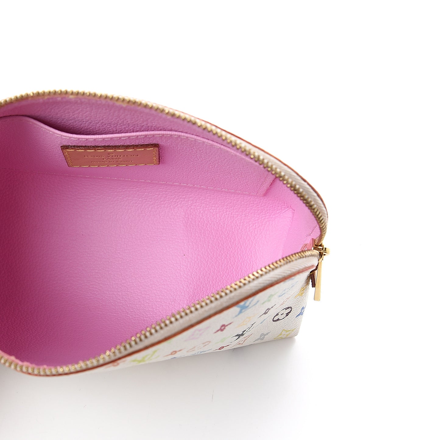 Monogram Multicolor Cosmetic Pouch White Litchi
