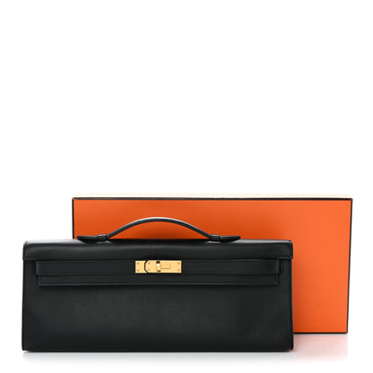 Hermes Swift Kelly Cut Clutch Pochette Black 12 of 12