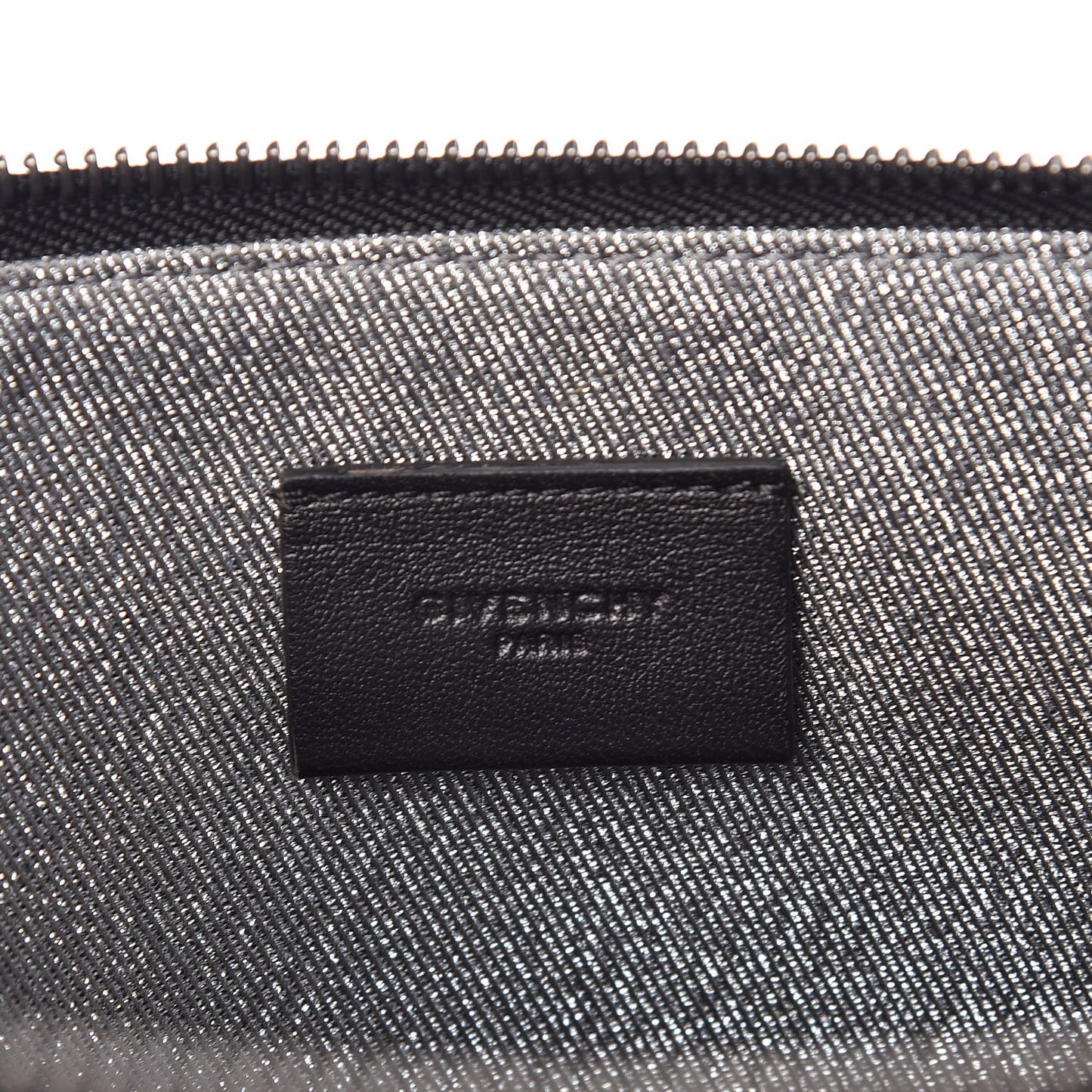 Lambskin Large Emblem Pouch Black