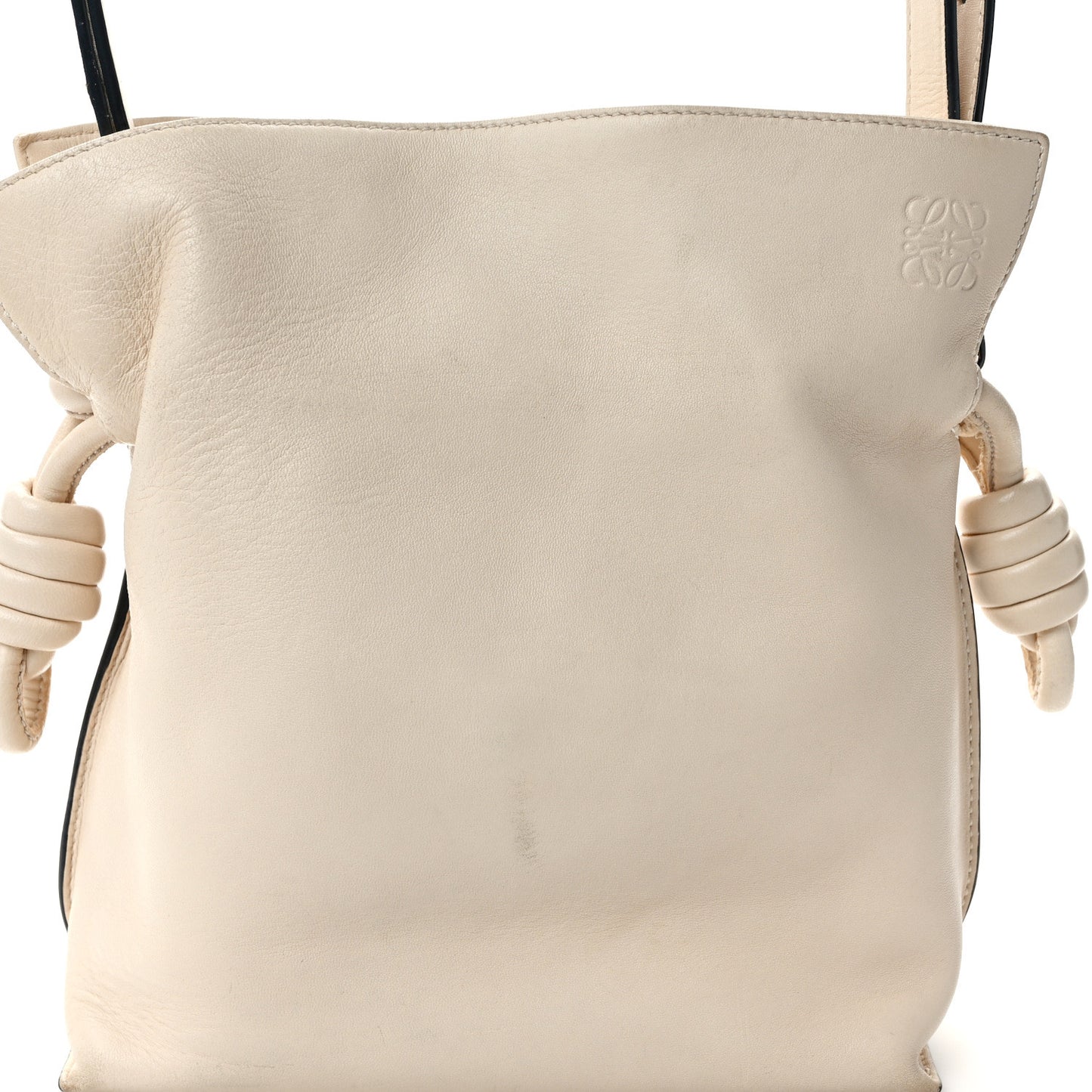 Calfskin Small Flamenco Knot Bag Ivory