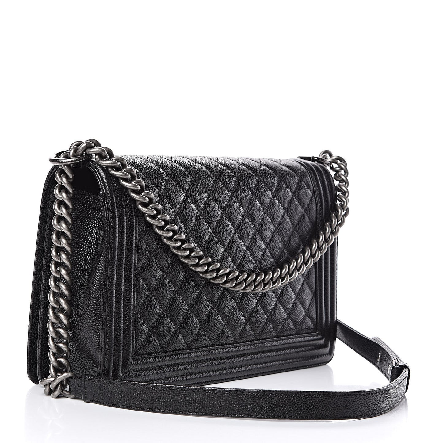 Caviar Quilted New Medium Boy Flap Black
