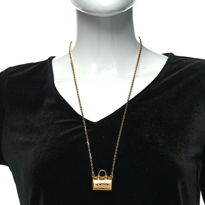 Louis Vuitton Nanogram Speedy Necklace Gold 2 of 7
