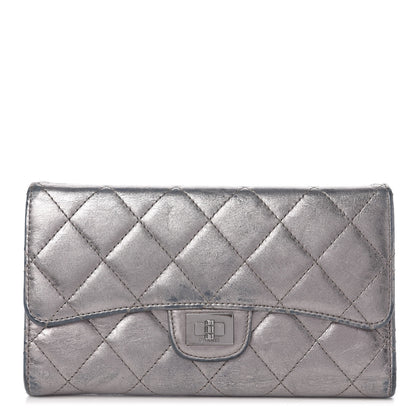 Chanel Metallic Aged Calfskin Quilted Reissue Long Flap Wallet 1 of 9