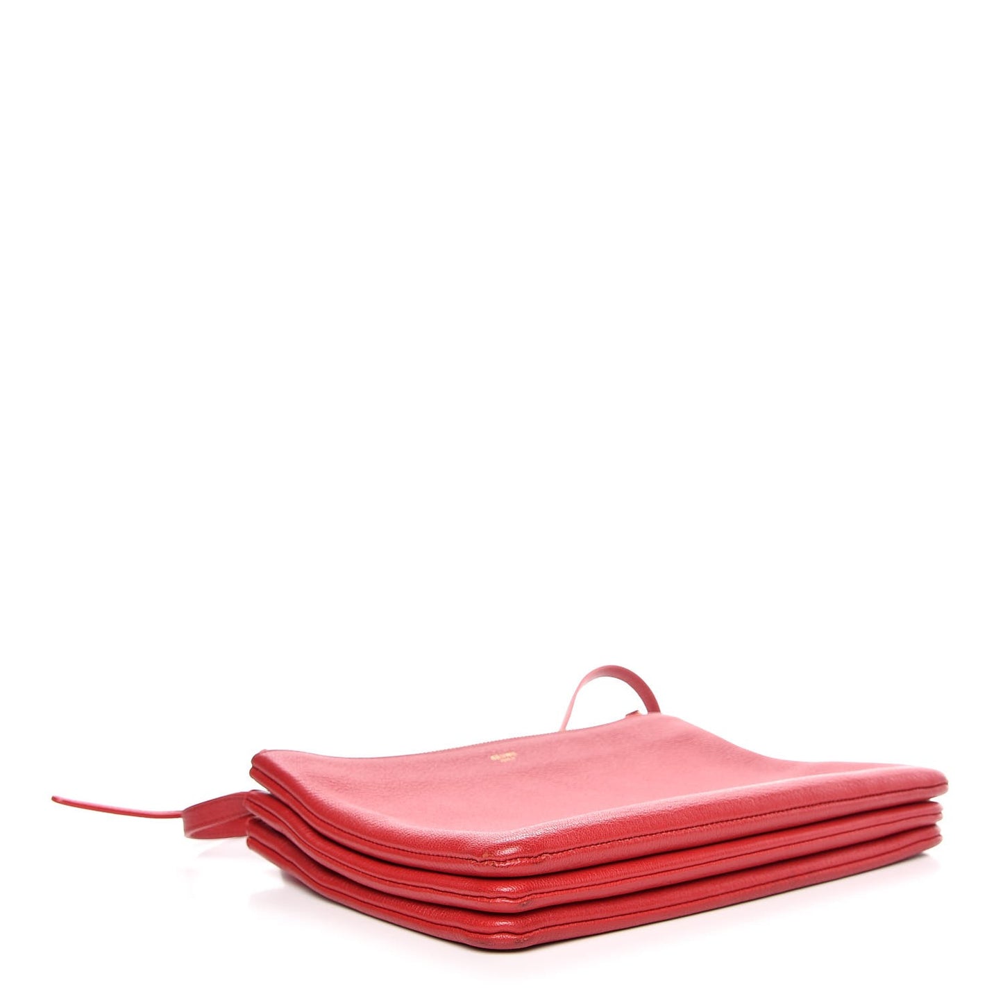 Goatskin Large Trio Crossbody Bag Scarlet