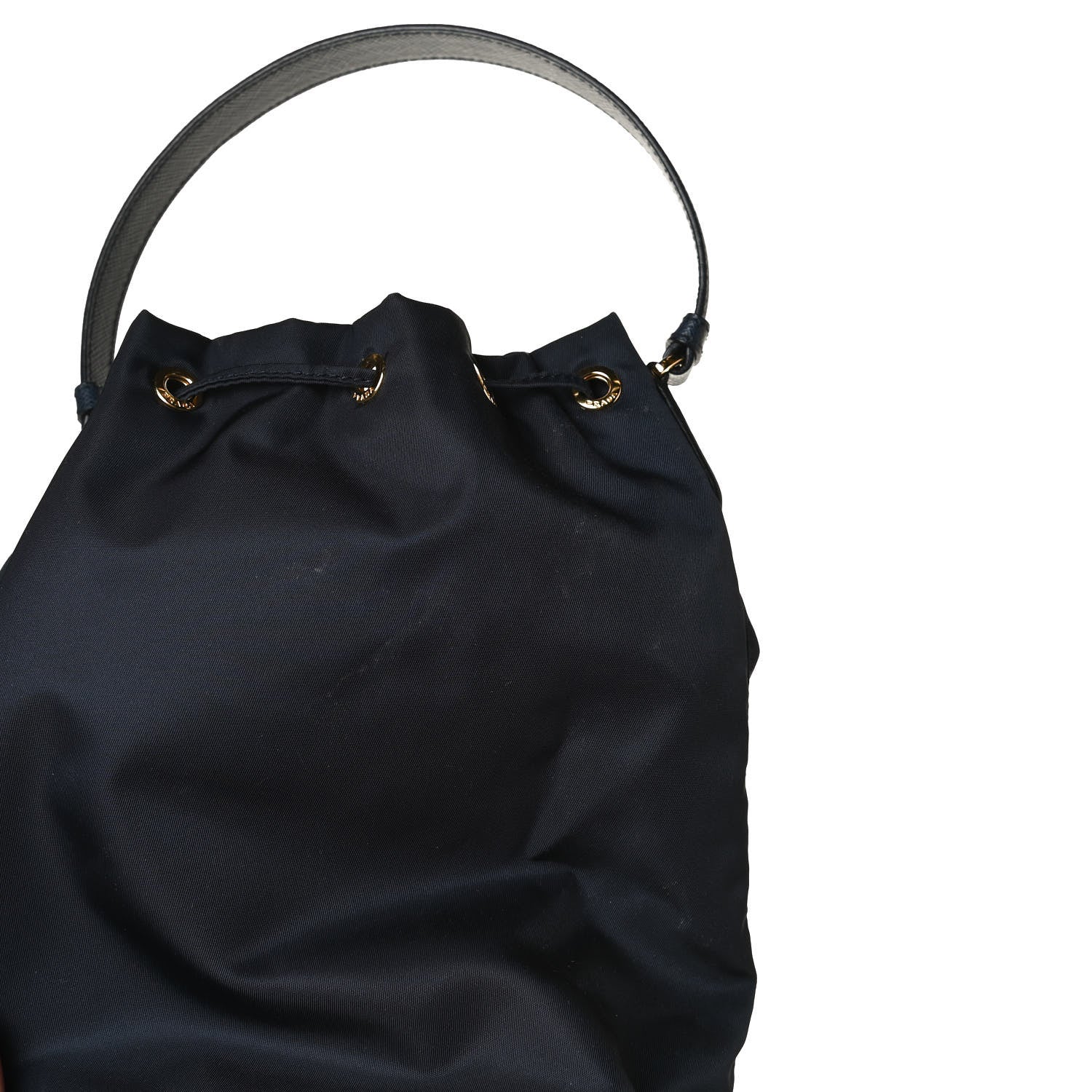 Prada Saffiano Tessuto Nylon Mini Bucket Crossbody Bag Navy 14 of 14