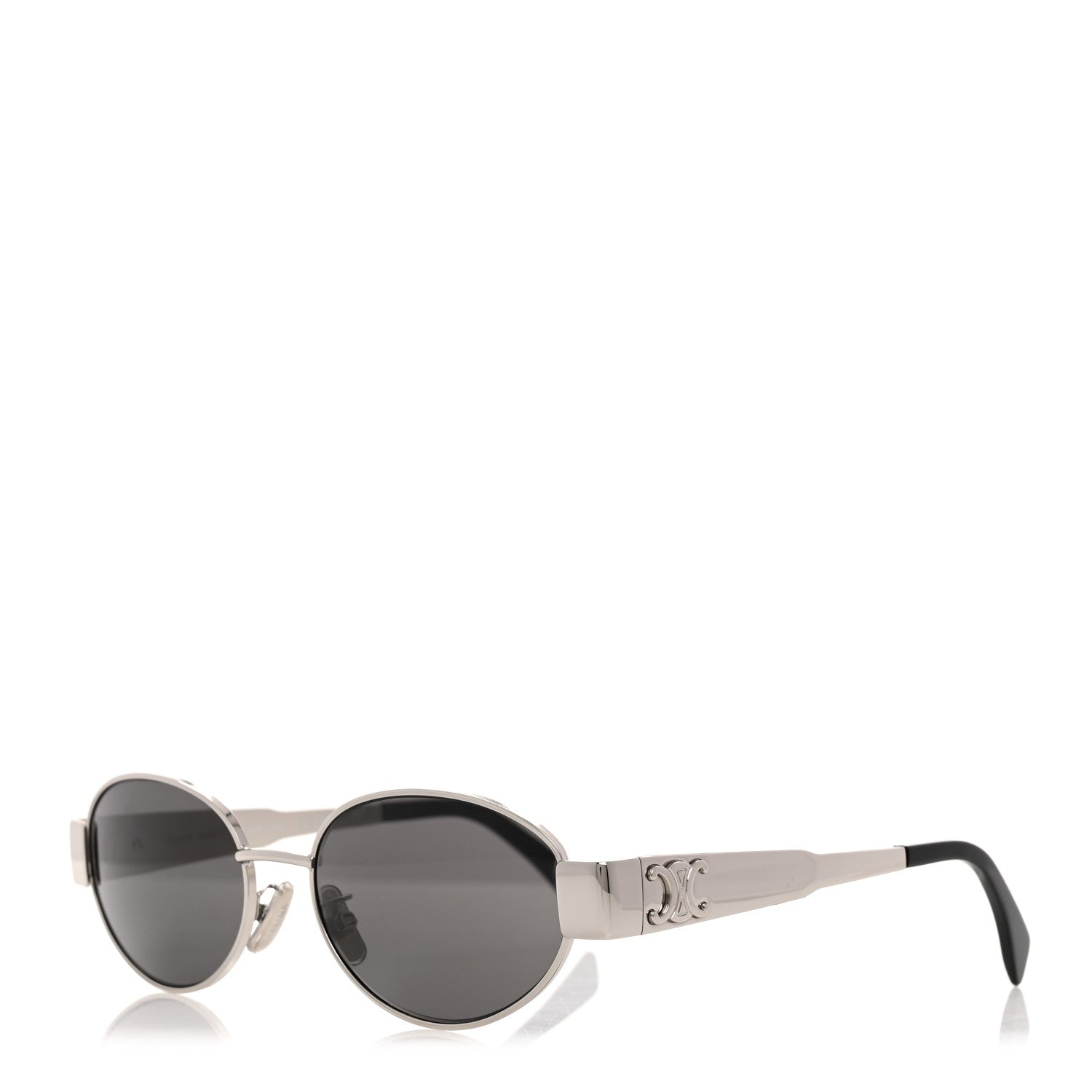 Celine Metal Triomphe 01 Sunglasses CL40235U Silver Black 1 of 7
