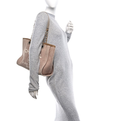 Chanel Mixed Fibers Small Deauville Tote Beige 2 of 12