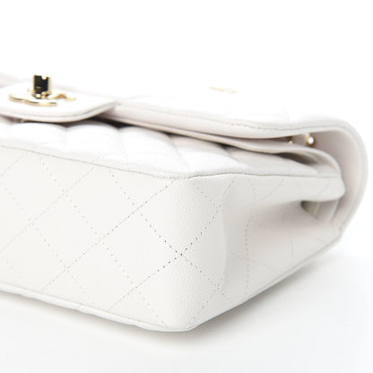 Chanel Caviar Quilted Small Double Flap White 9 of 9